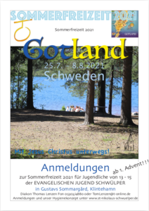 Anmeldung Gotland 2021